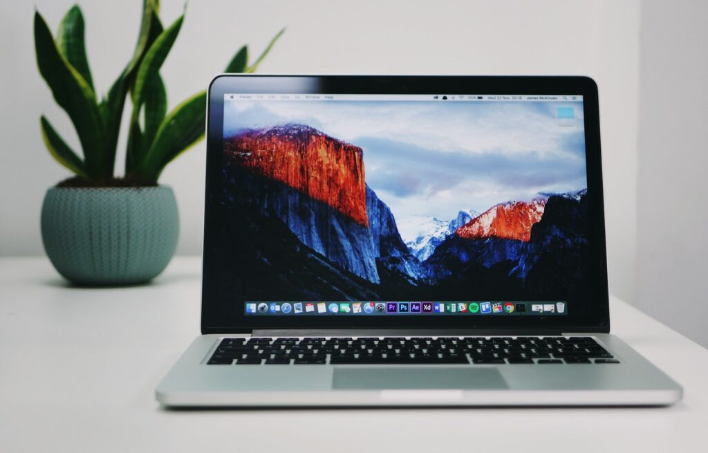 Laptop on a tidy desk