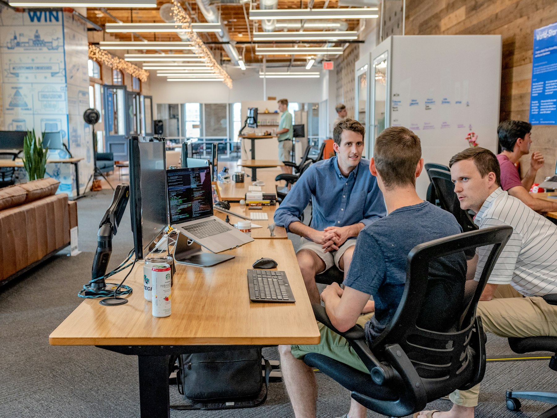 Office team working at their computers